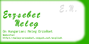 erzsebet meleg business card