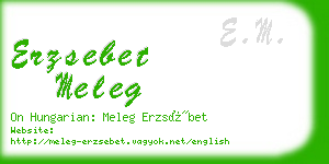 erzsebet meleg business card